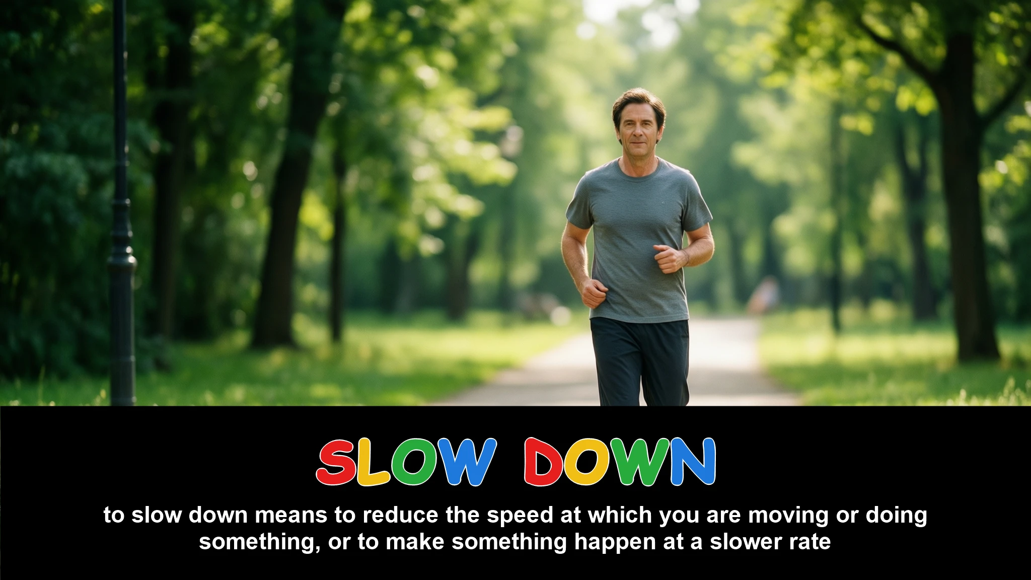 English Illustration for slow down